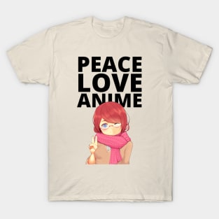 Peace Love Anime T-Shirt